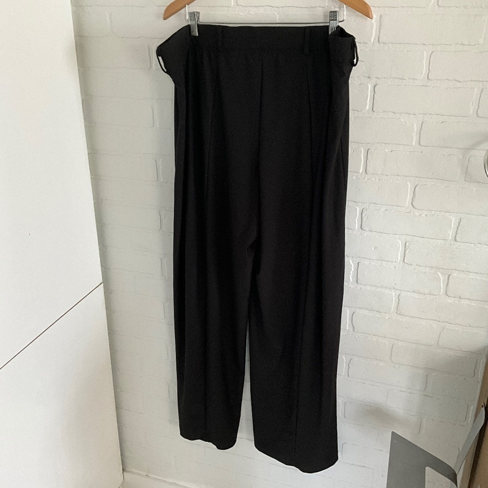 In every story Dress Pants Wide leg Black stretch High Waist Lagenlook Sz 1X